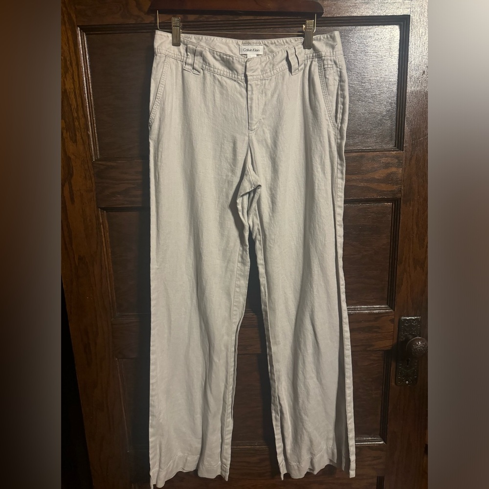 Calvin Klein 100% Linen Pants, Size 6